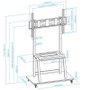 Tooq Coloso Soporte de Suelo con Ruedas para TV 37-100 pulgadas